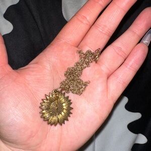 You are my sunshine sunflower necklace